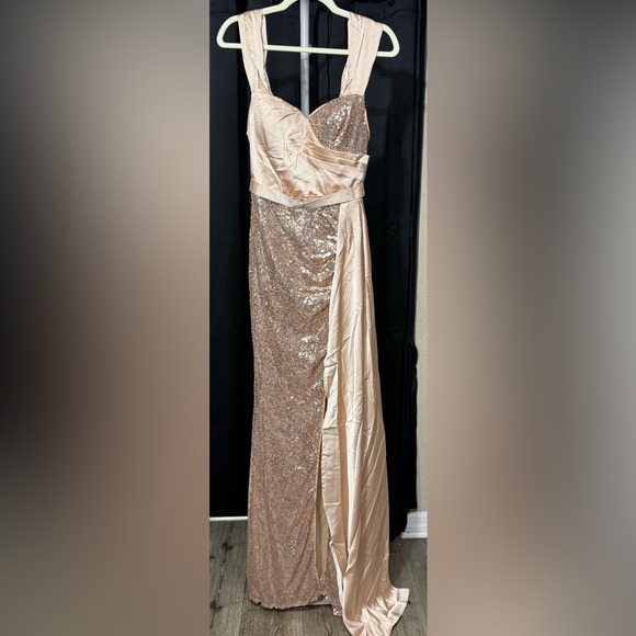 Faeriesty Dresses & Skirts - Sequin Gown with Draped Fabric Faeresty